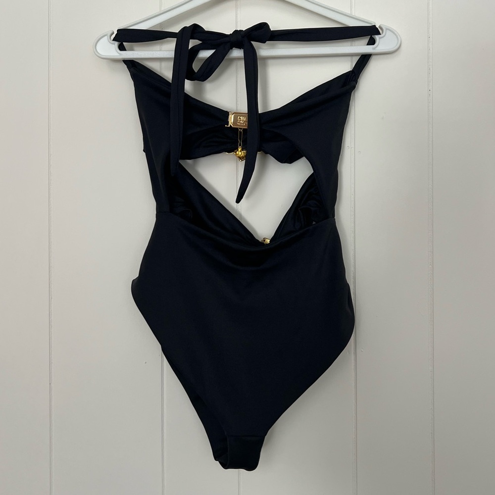 NEW Cin Cin Diamond Cutout One Piece - Black Size S - Picture 7 of 9